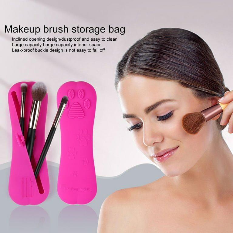 Silicone Brush Holder Makeup Brush Storage Box Portable Eye Shadow