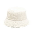 thumbnail image 6 of iHPH7 Casual Hats for Women Fisherman Hat Sun Protection Hat Winter Accessories Fuzzy Bucket Hats for Woman, Beige M, 6 of 9