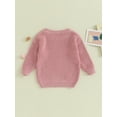 thumbnail image 4 of Wassery Baby Girls Boys Autumn Sweater Long Sleeve Crew Neck Bee Jacquard Knitted Sweater Newborn Warm Knit Pullover Sweater Infant Winter Clothes 0-24M, 4 of 8