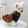 thumbnail image 4 of Winter Dog Harness Dress with D-Ring, Leopard Puppy Sweaters for Small Dogs Girl, Fleece Warm Pet Dress Outfits for Small Dogs Leopard XL, 4 of 7