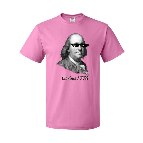Inktastic Lit Since 1776 Lit Ben Franklin T-Shirt