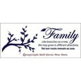 thumbnail image 3 of Family Like Branches on a Tree Wall Vinyl Sticker Saying Decal 32Wx12H Color Options - Deep Blue, 3 of 3
