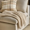 thumbnail image 2 of Bouclair Beige Ribba Throw 50x60 in (127x152 cm), 2 of 5