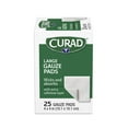 thumbnail image 3 of CURAD Large Gauze Pads, Soft Non-Woven for Ouchless Removal, 4" x 4", 25 Count, 3 of 7