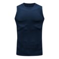 thumbnail image 2 of Save On Quick Dry Sleeveless Shirts for Men Ultra Soft Athletic Stretch Tank Tops Round Neck Tee Camisole Plain Basic Tee Shirts Slim Fit Textured Camis Workout Running Gym Vest Shirts, 2 of 6