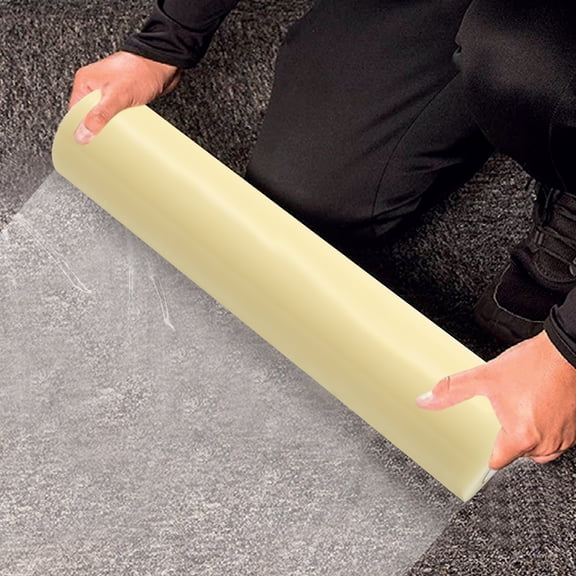 Clear 36"x500ft Self Adhesive Plastic Floor Protector Carpet Protector Film