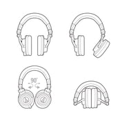 Audio-Technica ATH-M50x Closed-Back Monitor Headphones Black