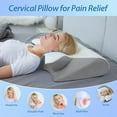 thumbnail image 3 of HOMCA Memory Foam Cervical Pillow - Ergonomic Support, Hypoallergenic, Removable Cover (1 Count), 3 of 6