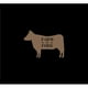 Central Coast Designs COWFARMFORK-18BRZ 12 x 18 Po de la Ferme à l'Écriture de la Fourchette avec la Vache Silhouette Coupe Laser en Acier Mur Art&44; Bronze – image 1 sur 1