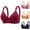 A13 Wine, variant on 4PC Brass for Women No Underwire Breathable Embroidered Everyday Bras Comfort Full Coverage Sleep Bras