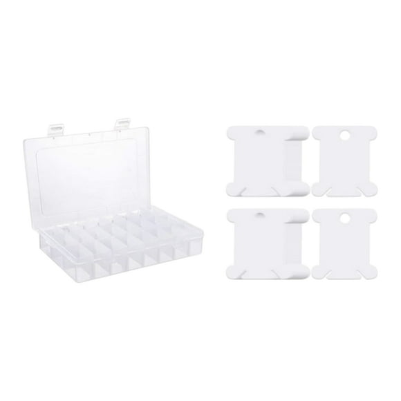 Yuarrent Ligera herramienta de bordado de punto de moda DIY impermeable y resistente a los arañazos peso ligero De coser Caja+100 Bobinas