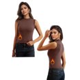 thumbnail image 6 of Anygrew Womens Warm Top with Built in Shelf Basic Stretchy Padded Camisole Casual Layering Tanks Undershirt Thermal Tank Tops Black-Army Green--Dark Grey-Brown, 6 of 6