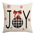 thumbnail image 5 of fundas de almohada de Navidad , funda de almohada de lino rústico para festividades,rojo y blanco, para sofá, sillón, decoración de NavidadA4PCS, 5 of 5