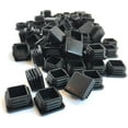 thumbnail image 2 of (Pack of 4) 1-3/8" (1.375 Inch) OD Square Plastic Plugs (10-14G) | Fits Inside Dia 1.11" to 1.2" | Tubing End Cap, Furniture Chair Glide Inserts | Fencing Post End Inserts | by SBD, 2 of 5