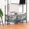thumbnail image 3 of Yayeee Foldable Storage Basket for Shelves with Handles Set of 2 Waterproof Cloth Bins, Tree in The Mountains, 3 of 7