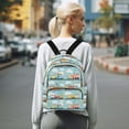thumbnail image 7 of FORMRS Mini Backpack Purse for Women Quilted Travel Daypack Casual Shoulder Bag, Cartoon Train Pattern, 7 of 7