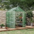 thumbnail image 1 of Bingirl 57x57x77 Inch Portable Walk-In Greenhouse With Three Tiers Of 12 Shelves And One Door Without Windows, 1 of 7