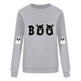 thumbnail image 3 of Halloween Oversized Sweatshirts for Women Crewneck Pullover Graphic Sweat Shirts Loose Funny Ghost Sweater White, XL, 3 of 4