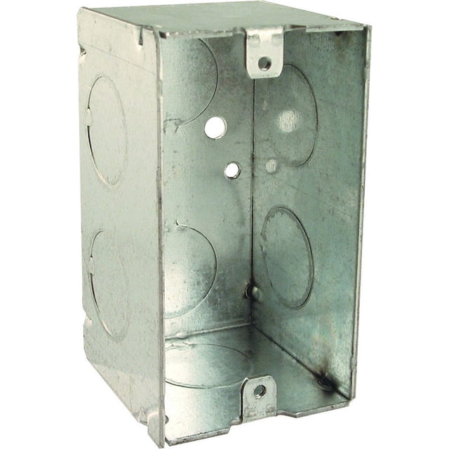 Caja de paso RACO 10 x 5 x 5 cm soldada gris con 8 perforaciones KO