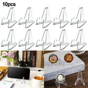 Bosisa 10PCS Card Stand Graded Cards Display Stand Coins Small Box Paper Clip Holder