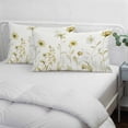 thumbnail image 4 of Yellow Spring Floral Pillow Covers 12"x20", Summer Flowers Botanical Elegant Soft Brushed Microfiber Breathable Throw Pillow Covers, Pillowcase with Zipper for Couch Sofa Bedroom Living Room, 4 of 9
