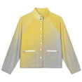 thumbnail image 4 of Jackets for Women Winter Coat Jackets Flannel Stand Collar Jacket(Abstract Yellow Gray Gradient,Size:S-4XL), 4 of 7