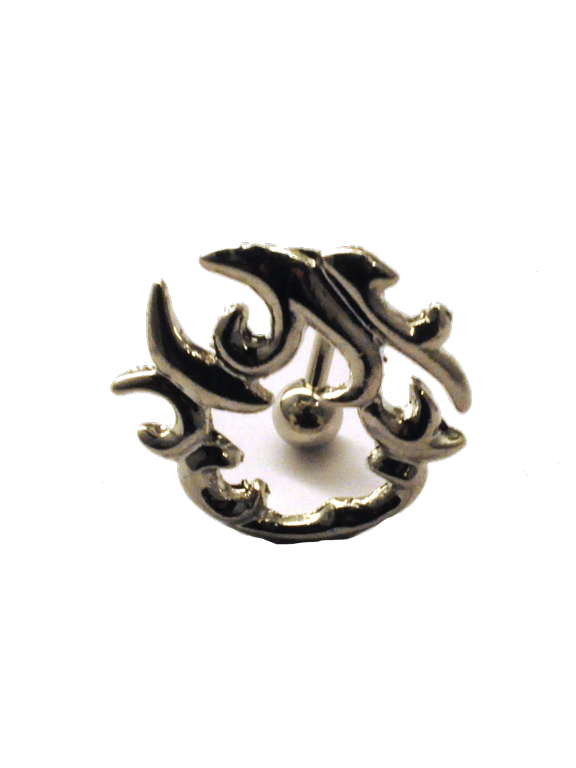 Tribal Circle Upside Down Dangle Belly Ring 14G (1.6MM) #158 (Circle)