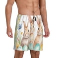 thumbnail image 2 of Tideii Happy Easter Print Men's Short Pajama Pants, Elastic Pocket Summer Pajama Pants Sleepwear, Lounge Pants-Medium, 2 of 6