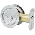 thumbnail image 1 of Round Pocket Door Lock, Privacy (Bed/Bath) Latch, 2-3/8" Backset, RCL, Polished Chrome by Stone Harbor Hardware, 1 of 4