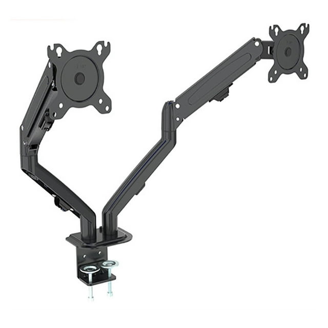 Dual Monitor Desktop Mount Bracket For 13 To 27-Inch LCD Screens Rotate & Tilt Adjust Two-Arm Desk Stand Support ,Easy to Use