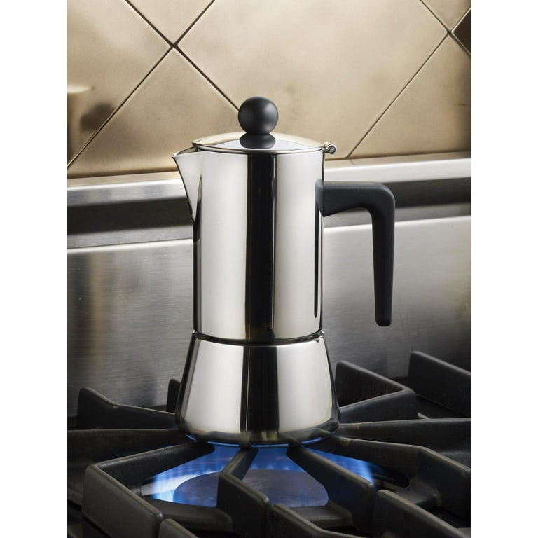 BonJour Coffee Stainless Steel Stovetop Espresso Maker, 32-Ounce 