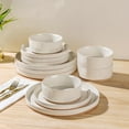 thumbnail image 4 of AmorArc Ceramic Dinnerware Set for 8 | Speckled Stoneware Plates and Bowls with unglazed terracotta | Scratch Resistant, Dishwasher & Microwave Safe ,Service for 8 Dishes Set(24pcs),Beige, 4 of 9