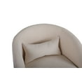 thumbnail image 5 of Swivel Chair, Linen Round Barrel Chair with 360-Degree Swivel Solid Wood Base, Leisure Single Sofa Armchair Chair for Living Room, Bed Room, Club, Beige, 5 of 8