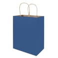 thumbnail image 1 of Bolsa de papel Bagmad Kraft 100, paquete de 20 x 12 x 25 cm con asas, color azul, 1 of 8