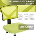 thumbnail image 2 of Yoyomax Computer Chair, Armless Ergonomic Desk Chair, Adjustable Swivel Small Office Chair with Lumbar Support and Wheels for Small Spaces, Green, 2 of 7