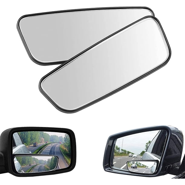 2Pcs 360 Rotate Blind Spot Mirror, Linkstyle Adjustabe Waterproof HD Glass Blind Spot Side Mirror 360 Wide Angle Side Rear View Mirror for Car Truck S
