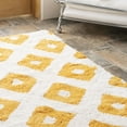 thumbnail image 3 of SAFAVIEH PMB726 Diamond Bath Mat, 6" x 21", Saffron, Set of 2, 3 of 5