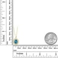 thumbnail image 4 of Gem Stone King 1.45 Ct Oval London Blue Topaz White Diamond 14K Yellow Gold Pendant, 4 of 5