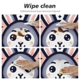thumbnail image 4 of WERPE Lovely Fat Rabbit Lightweight Tablecloths Round Table Cover White, 4 of 7