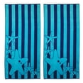 thumbnail image 2 of Starfish Oversized Cotton Beach Towelby Blue Nile Mills, Blue, 2 of 2