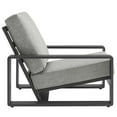 thumbnail image 5 of Lounge Chair Armchair Lounge Chair, Set of 2, Light Gray, Aluminum, Wood, Outdoor Patio Balcony Cafe Bistro Garden Hospitality Restaurant, Modern Contemporary, HB37981, 5 of 8