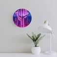 thumbnail image 3 of Silent Wall Clock 34cm/13.39in Round Wall Clock Neon Cactus Desert Hanging Clock for Home Living Room Bedroom Kitchen Non Ticking Battery Operated Living Room Mute Clock, 3 of 5