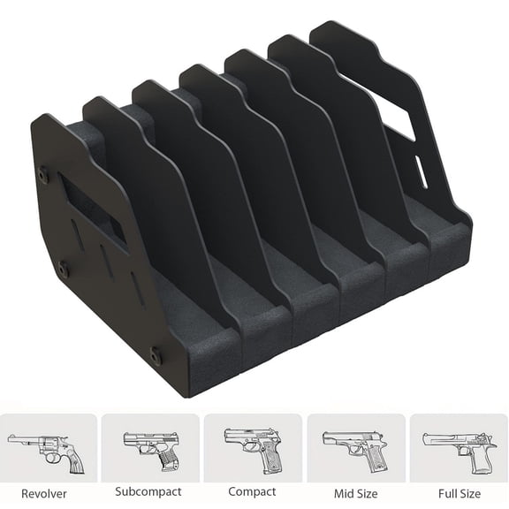 golytefs Foam Pistol Rack with Gun Slots Revolver Firearm Handgun Rack for Pistol/handgun