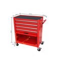 thumbnail image 3 of DSstyles Metal Tool Chest with 4 Drawers Tool Sets Metal Tool Box Storage Cabinets Rolling Tool Chest for Mechanic Garage, 3 of 7