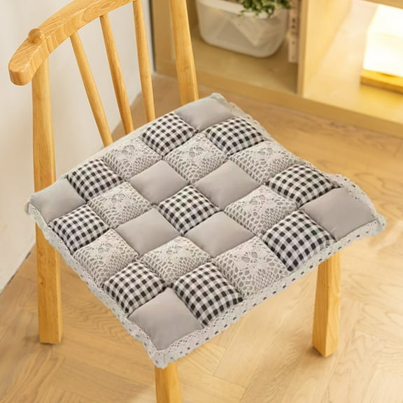 Lwlmwt Vintage Square Cushionaire 16x16 Inch Rustic Chair Pad Lazy Cushion for Dining Chairs, Office Chairs, Car Seats, and Tatami