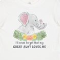 thumbnail image 4 of Inktastic I'll Never Forget That My Great Aunt Loves Me Cute Elephants Boys or Girls Baby T-Shirt, 4 of 5
