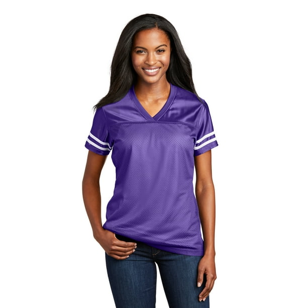 Sport-Tek ® Ladies Posicharge ® Replica Jersey. Lst307 M Purple/  White 
