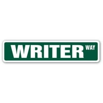 WRITER Street Sign ghost book technical author english | Indoor/Outdoor |  24" Wide