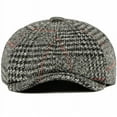 thumbnail image 5 of SikaFu Autumn Winter Wool Hat Flat Cap Retro Plaid Men Women Octagonal Newsboy Cap Plaid Artist Painter Hat Men Women Beret Cap, 5 of 6