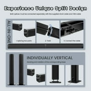 2 in 1 Separable Sound Bars for TV, Bluetooth 5.0 Surround Sound System for TV Wireless Connect, 37 Inch Soundbar for Home Theater, ARC/Optical/USB Cables & Remote TV Speakers, Wall Mountable